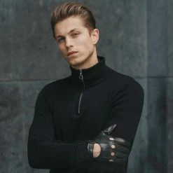 Fratelli Orsini Mario (black) - Lambskin Leather Driving Gloves & Touchscreen