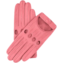 Fratelli Orsini Women's Gloves Alessa (pink) - Lambskin Leather Driving Gloves