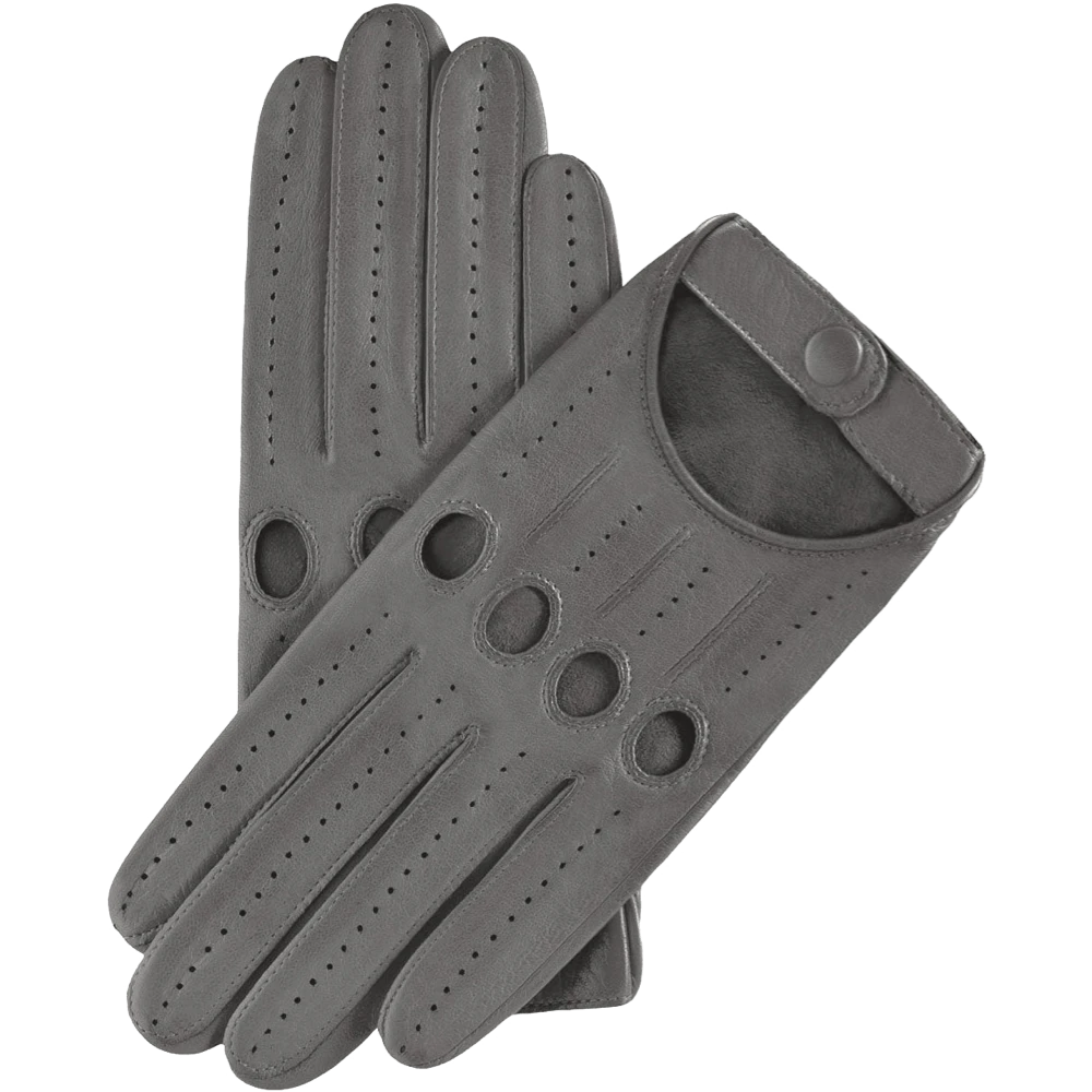Fratelli Orsini Women's Gloves Alessa (grey) - Lambskin Leather Driving Gloves 2 Fratelli Orsini Women's Gloves Alessa (grey) - Lambskin Leather Driving Gloves