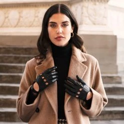 Fratelli Orsini Alessa (black) - Lambskin Leather Driving Gloves Women's Gloves