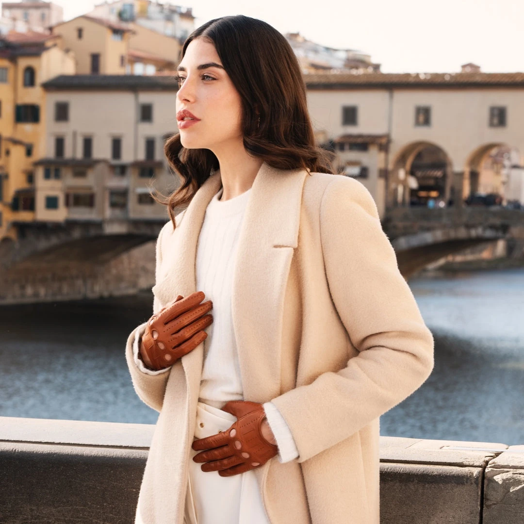 Fratelli Orsini Alessa (cognac) - Lambskin Leather Driving Gloves Women's Gloves 7 Fratelli Orsini Alessa (cognac) - Lambskin Leather Driving Gloves Women's Gloves