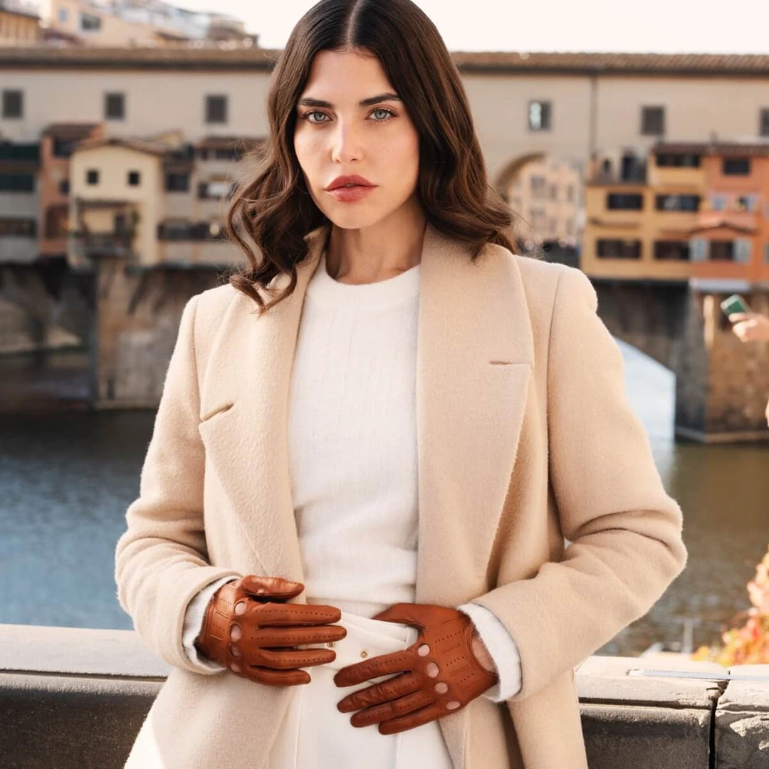 Fratelli Orsini Alessa (cognac) - Lambskin Leather Driving Gloves Women's Gloves 5 Fratelli Orsini Alessa (cognac) - Lambskin Leather Driving Gloves Women's Gloves