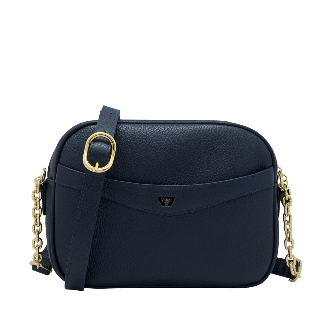 Fratelli Orsini Leather Bags Alessandra - Calf Leather Women’s Bag With Cross-body Strap In Metal And Leather Chain 3 Fratelli Orsini Leather Bags Alessandra - Calf Leather Women’s Bag With Cross-body Strap In Metal And Leather Chain