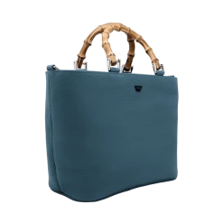 Fratelli Orsini Fiammetta - Calf Leather Women’s Handbag With Bamboo Handles