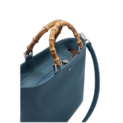 Fratelli Orsini Fiammetta - Calf Leather Women’s Handbag With Bamboo Handles