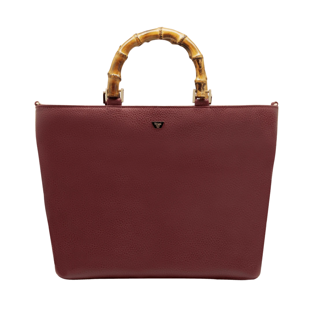 Fratelli Orsini Leather Bags Fiorenza - Calf Leather Women’s Handbag With Bamboo Handles 3 Fratelli Orsini Leather Bags Fiorenza - Calf Leather Women’s Handbag With Bamboo Handles