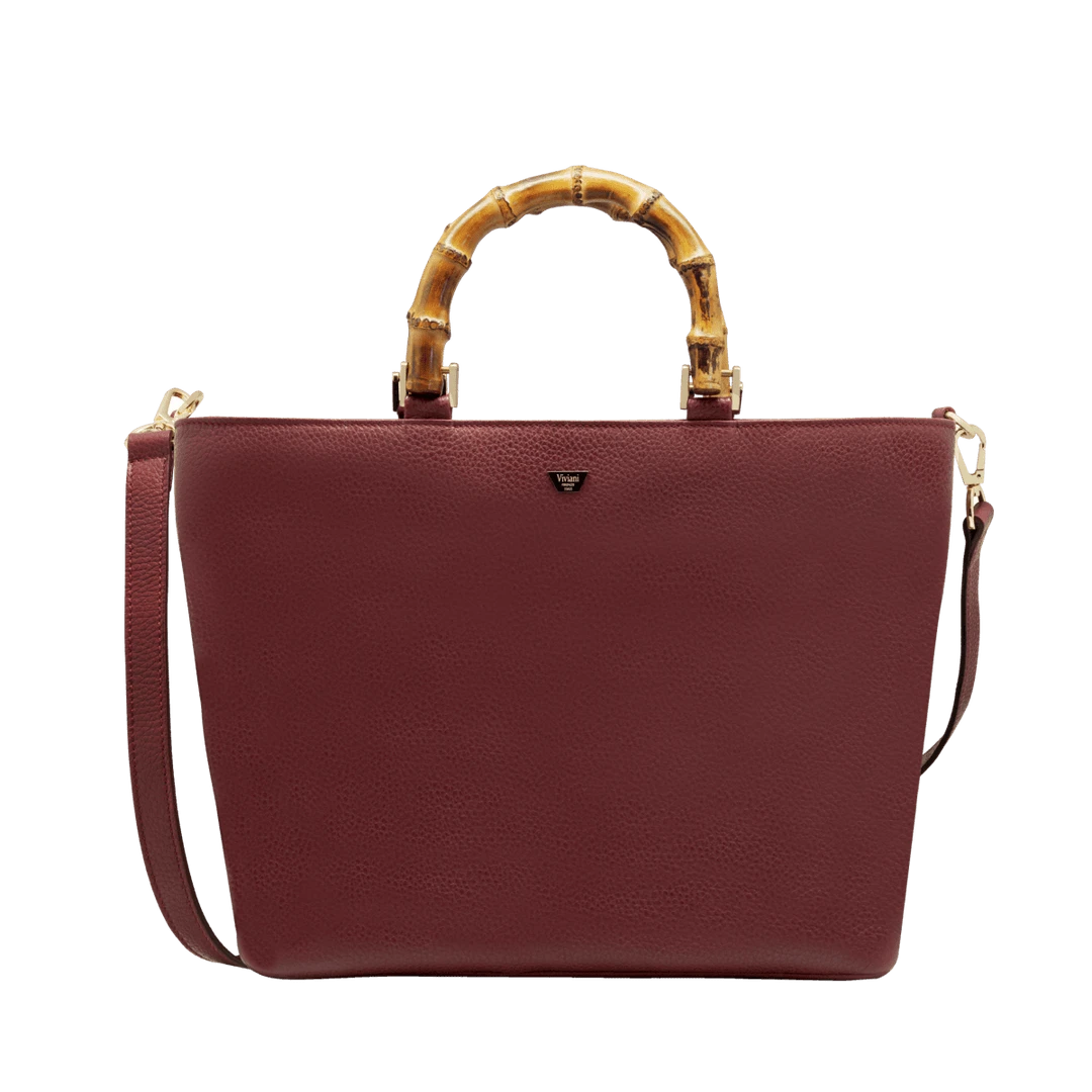 Fratelli Orsini Leather Bags Fiorenza - Calf Leather Women’s Handbag With Bamboo Handles 4 Fratelli Orsini Leather Bags Fiorenza - Calf Leather Women’s Handbag With Bamboo Handles