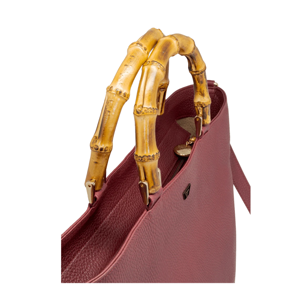 Fratelli Orsini Leather Bags Fiorenza - Calf Leather Women’s Handbag With Bamboo Handles 10 Fratelli Orsini Leather Bags Fiorenza - Calf Leather Women’s Handbag With Bamboo Handles