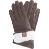 Fratelli Orsini Women's Gloves Francesca (brown) - Lambskin Leather Gloves With White Fur Lining