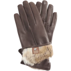 Fratelli Orsini Women's Gloves Francesca (brown) - Lambskin Leather Gloves With Brown Fur Lining