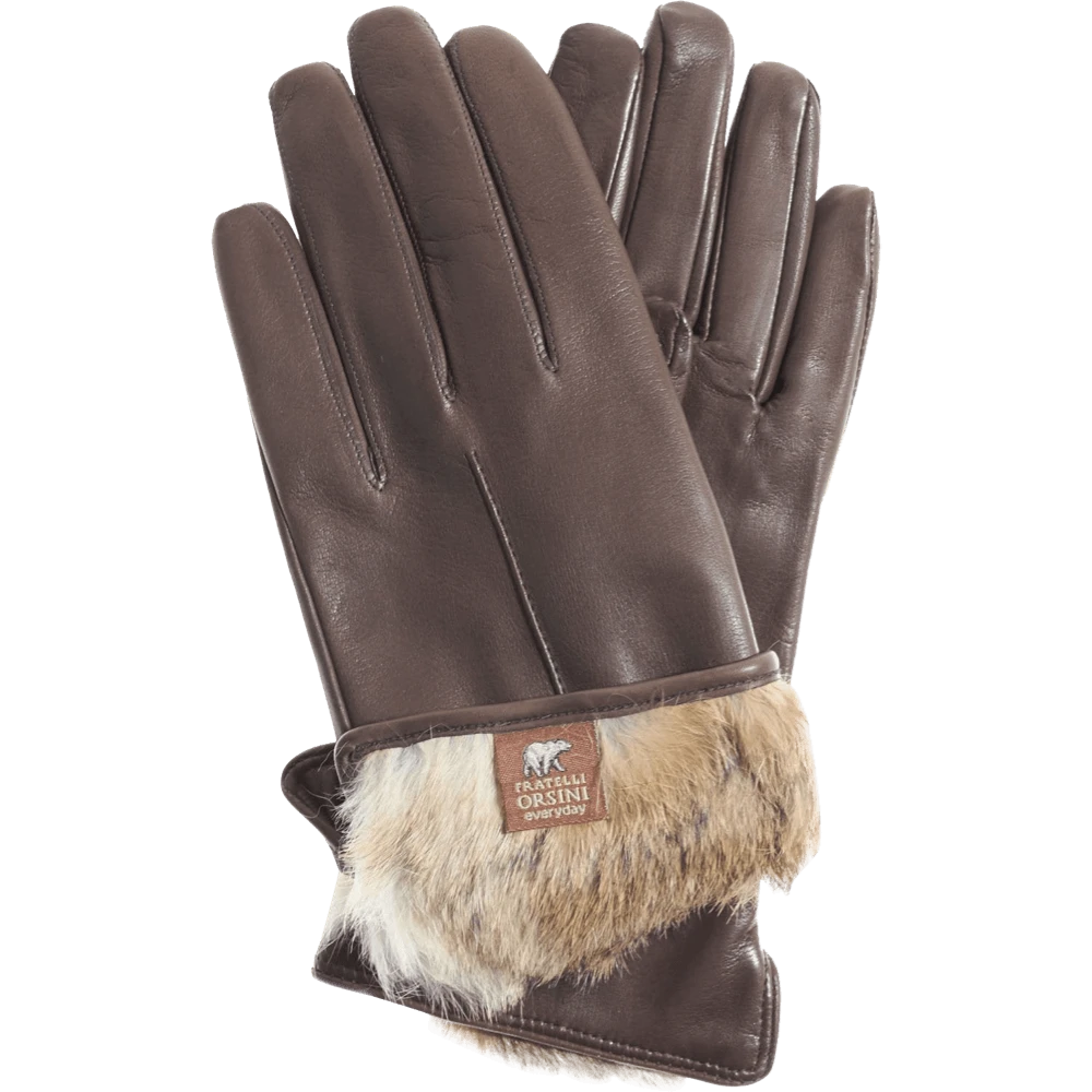 Fratelli Orsini Women's Gloves Francesca (brown) - Lambskin Leather Gloves With Brown Fur Lining 3 Fratelli Orsini Women's Gloves Francesca (brown) - Lambskin Leather Gloves With Brown Fur Lining