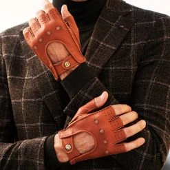 Fratelli Orsini Vincenzo (brown): American Deerskin Leather Driving Gloves