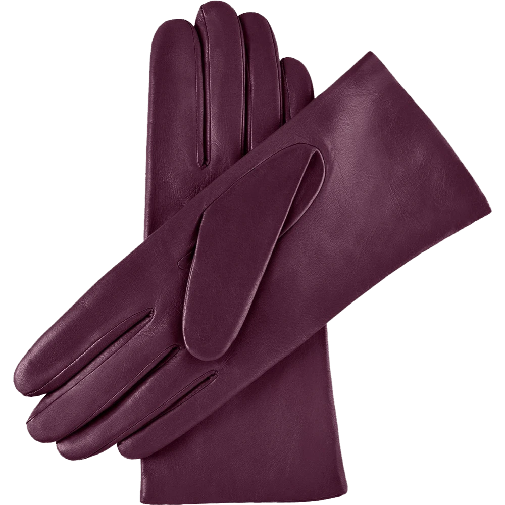 Fratelli Orsini Isabella (eggplant) - Lambskin Leather Gloves With Cashmere Lining Women's Gloves 4 Fratelli Orsini Isabella (eggplant) - Lambskin Leather Gloves With Cashmere Lining Women's Gloves