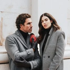 Fratelli Orsini Women's Gloves Isabella (red) - Lambskin Leather Gloves With Cashmere Lining