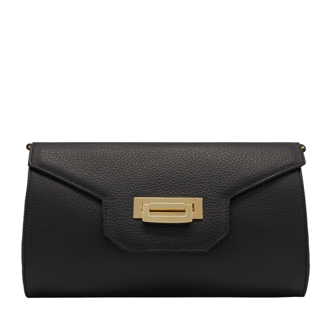 Fratelli Orsini Leather Bags Lalla - Calf Leather Women’s Clutch With Detachable Metal Chain Shoulder Strap 3 Fratelli Orsini Leather Bags Lalla - Calf Leather Women’s Clutch With Detachable Metal Chain Shoulder Strap