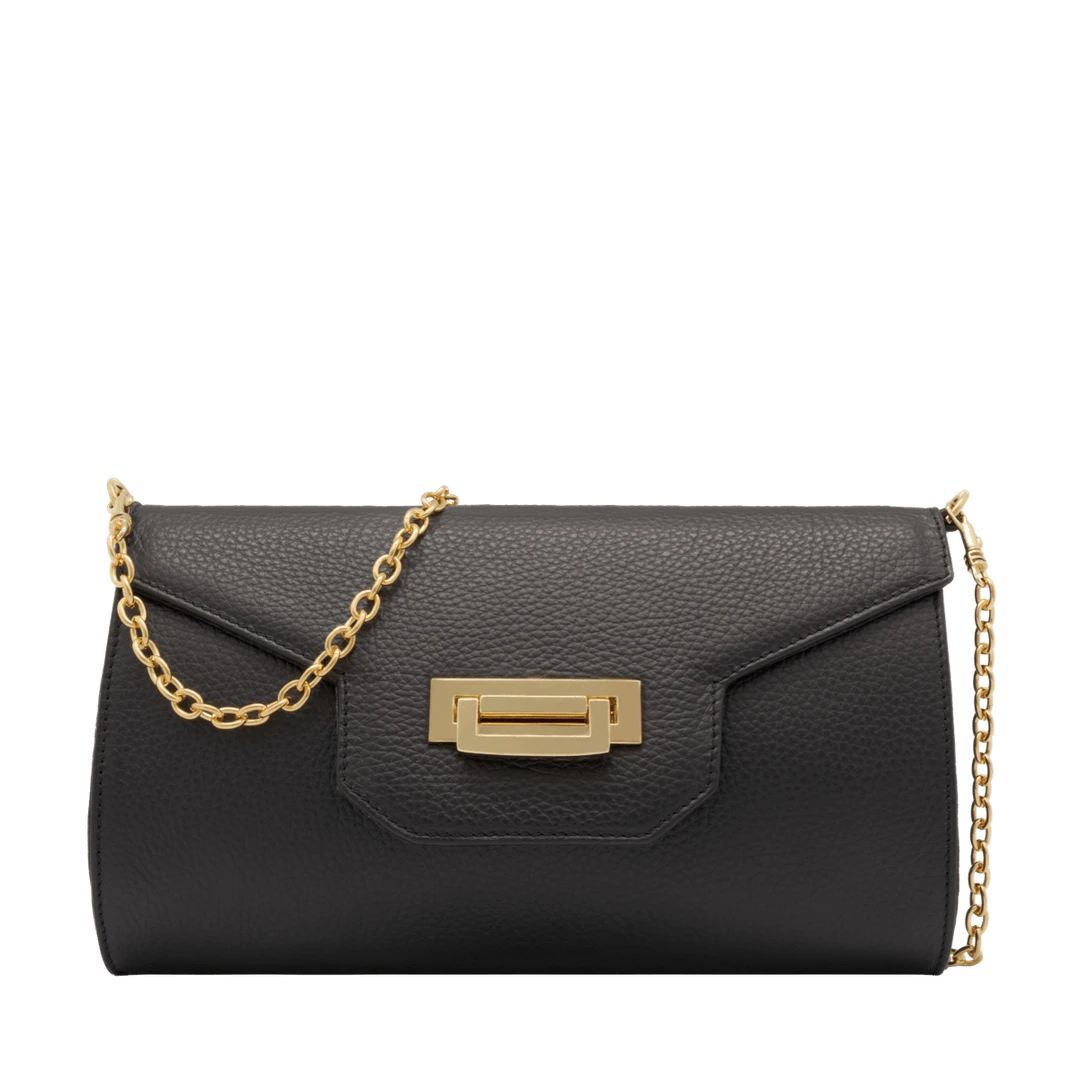 Fratelli Orsini Leather Bags Lalla - Calf Leather Women’s Clutch With Detachable Metal Chain Shoulder Strap 4 Fratelli Orsini Leather Bags Lalla - Calf Leather Women’s Clutch With Detachable Metal Chain Shoulder Strap