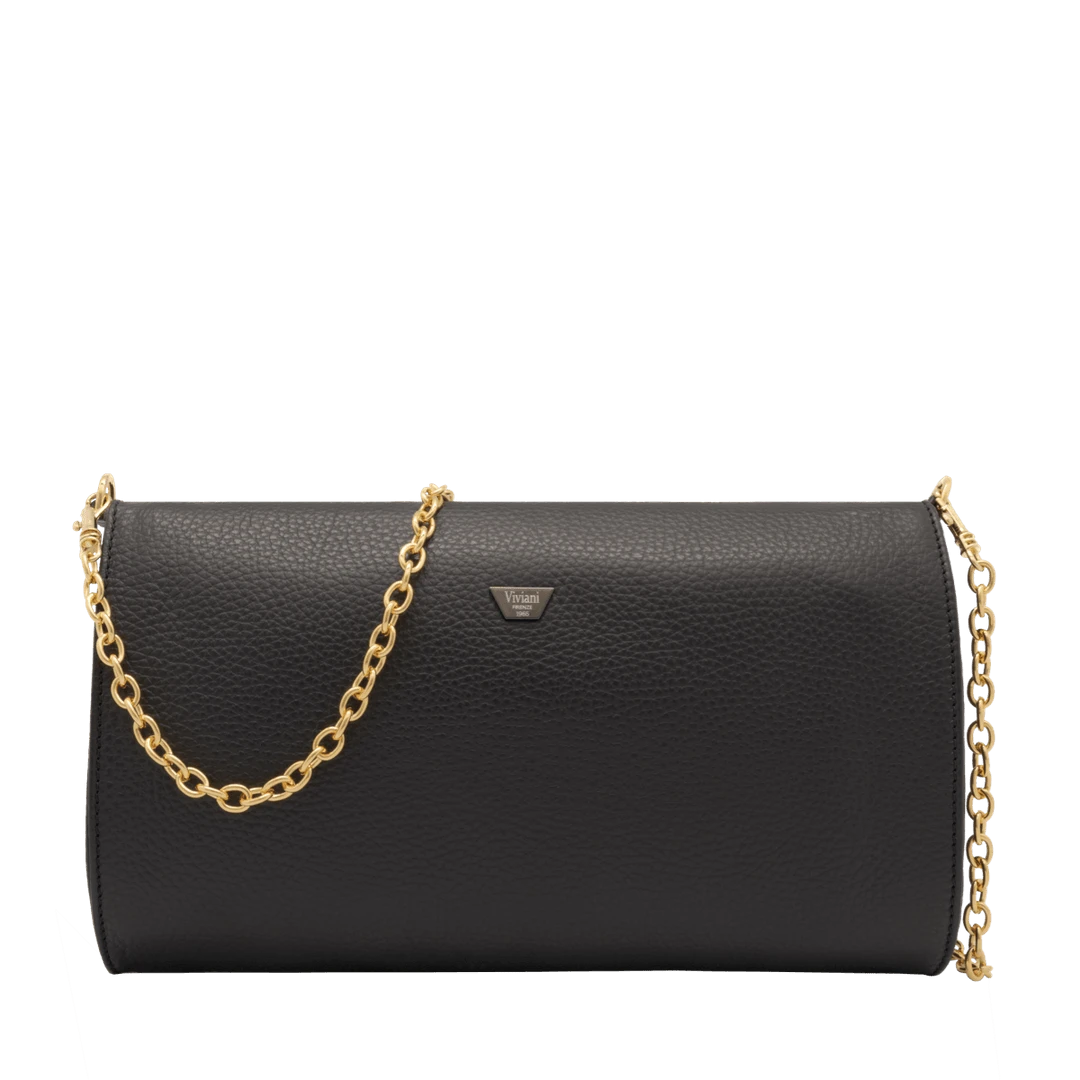 Fratelli Orsini Leather Bags Lalla - Calf Leather Women’s Clutch With Detachable Metal Chain Shoulder Strap 6 Fratelli Orsini Leather Bags Lalla - Calf Leather Women’s Clutch With Detachable Metal Chain Shoulder Strap