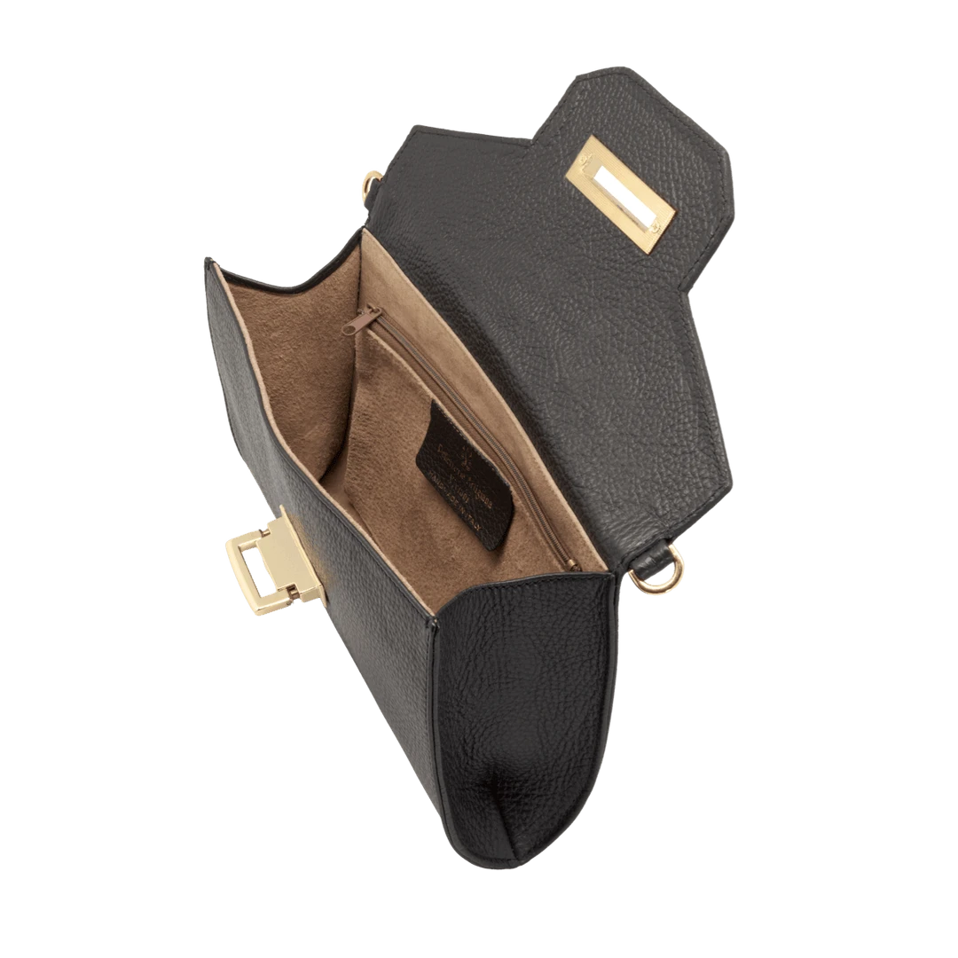 Fratelli Orsini Leather Bags Lalla - Calf Leather Women’s Clutch With Detachable Metal Chain Shoulder Strap 8 Fratelli Orsini Leather Bags Lalla - Calf Leather Women’s Clutch With Detachable Metal Chain Shoulder Strap