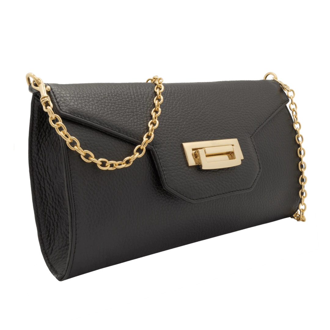 Fratelli Orsini Leather Bags Lalla - Calf Leather Women’s Clutch With Detachable Metal Chain Shoulder Strap 5 Fratelli Orsini Leather Bags Lalla - Calf Leather Women’s Clutch With Detachable Metal Chain Shoulder Strap