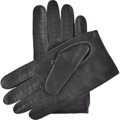 Fratelli Orsini Men's Gloves Leonardo (black) - American Deerskin Leather Driving Gloves