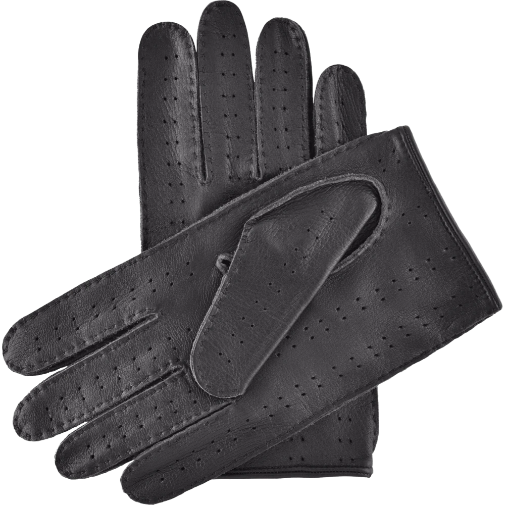 Fratelli Orsini Men's Gloves Leonardo (black) - American Deerskin Leather Driving Gloves 3 Fratelli Orsini Men's Gloves Leonardo (black) - American Deerskin Leather Driving Gloves
