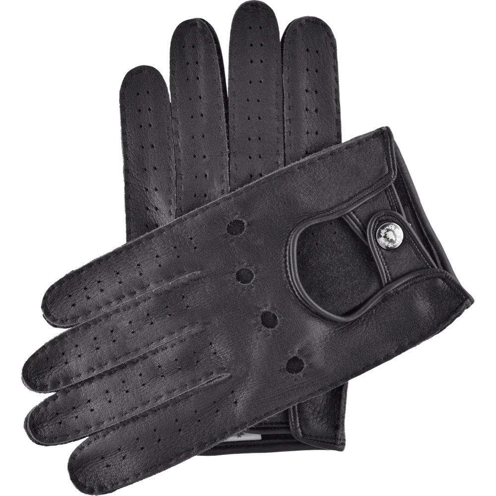 Fratelli Orsini Men's Gloves Leonardo (black) - American Deerskin Leather Driving Gloves 4 Fratelli Orsini Men's Gloves Leonardo (black) - American Deerskin Leather Driving Gloves