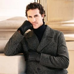 Fratelli Orsini Men's Gloves Lorenzo (black) - American Deerskin Leather Gloves With Cashmere Lining