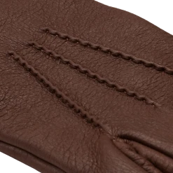 Fratelli Orsini Lorenzo (brown) - American Deerskin Leather Gloves With Cashmere Lining