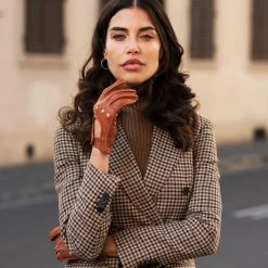 Fratelli Orsini Maria (brown) - American Deerskin Leather Driving Gloves Women's Gloves