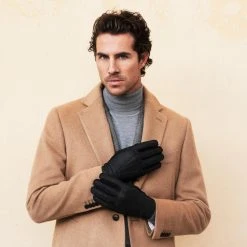 Fratelli Orsini Men's Gloves Antonio (black) - Peccary Leather Gloves With Cashmere Lining 17 Fratelli Orsini Men's Gloves Antonio (black) - Peccary Leather Gloves With Cashmere Lining