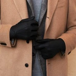 Fratelli Orsini Men's Gloves Antonio (black) - Peccary Leather Gloves With Cashmere Lining 21 Fratelli Orsini Men's Gloves Antonio (black) - Peccary Leather Gloves With Cashmere Lining