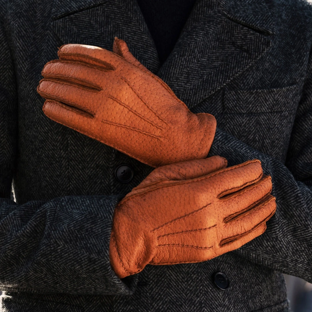 Fratelli Orsini Antonio (brown) - Peccary Leather Gloves With Cashmere Lining Men's Gloves 9 Fratelli Orsini Antonio (brown) - Peccary Leather Gloves With Cashmere Lining Men's Gloves