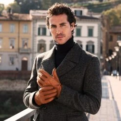 Fratelli Orsini Antonio (brown) - Peccary Leather Gloves With Cashmere Lining Men's Gloves 24 Fratelli Orsini Antonio (brown) - Peccary Leather Gloves With Cashmere Lining Men's Gloves