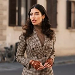 Fratelli Orsini Women's Gloves Rossana (cognac) - Lambskin Leather Driving Gloves 14 Fratelli Orsini Women's Gloves Rossana (cognac) - Lambskin Leather Driving Gloves