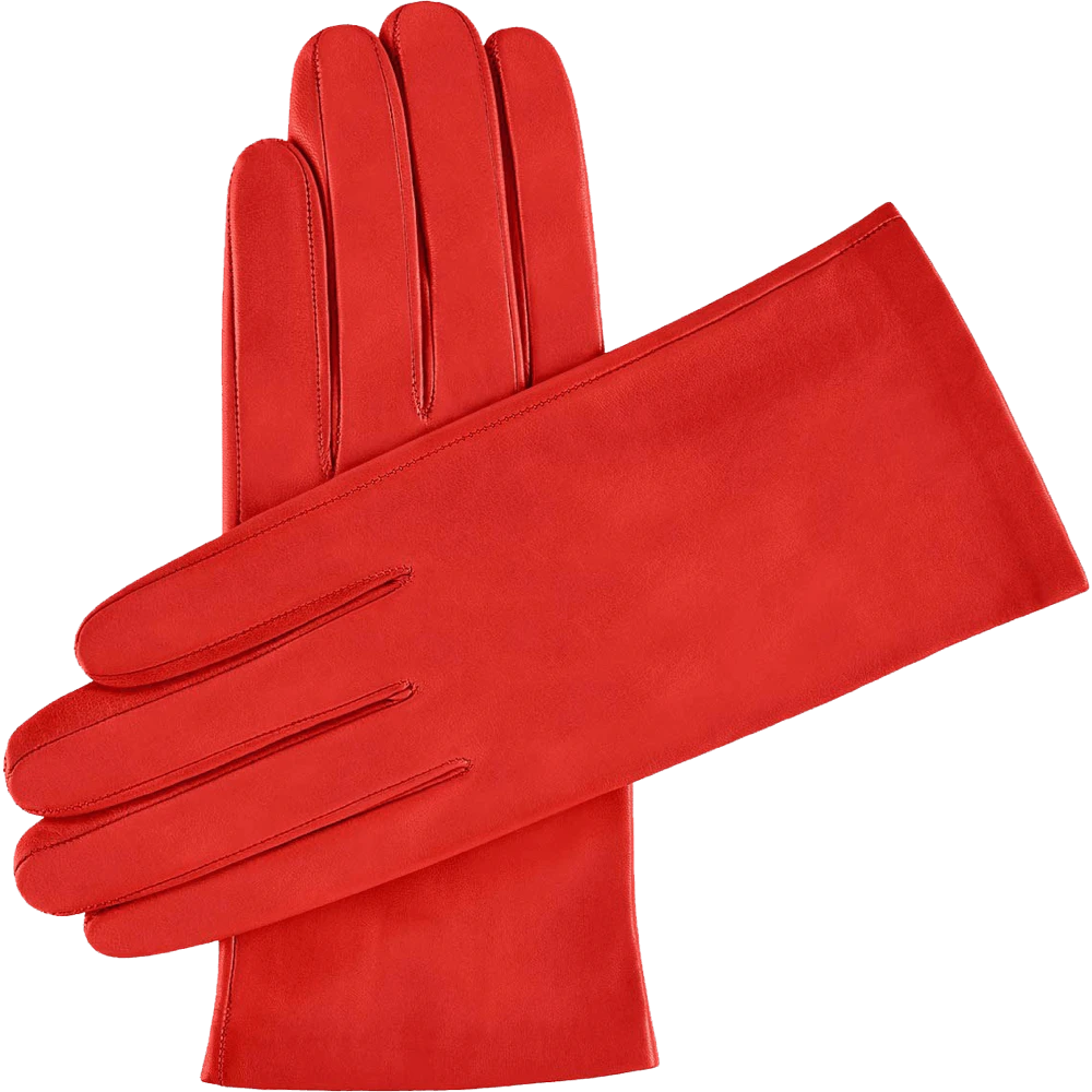 Fratelli Orsini Women's Gloves Sofia (red) - Lambskin Leather Gloves With Silk Lining 3 Fratelli Orsini Women's Gloves Sofia (red) - Lambskin Leather Gloves With Silk Lining