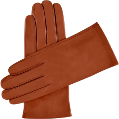Fratelli Orsini Sofia (brown) - Lambskin Leather Gloves With Silk Lining Women's Gloves